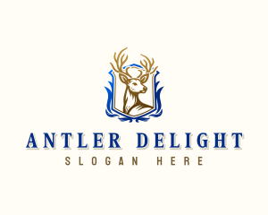 Antler Deer Shield logo