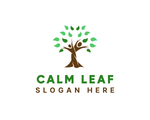 Wellness Human Tree  logo design