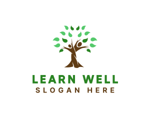 Wellness Human Tree  logo design