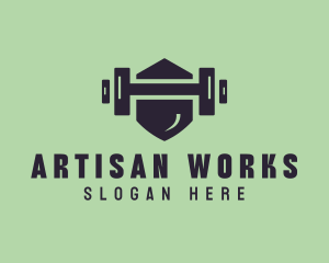 Fitness Barbell Gym logo design