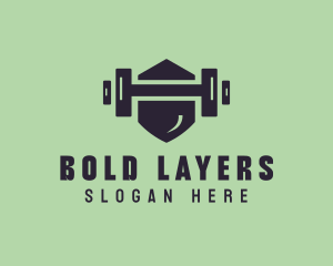 Fitness Barbell Gym logo design