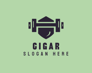 Fitness Barbell Gym logo design