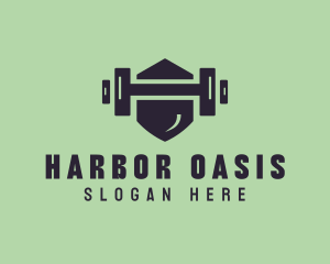 Fitness Barbell Gym logo design