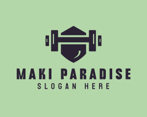 Fitness Barbell Gym logo design