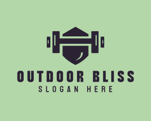 Fitness Barbell Gym logo design