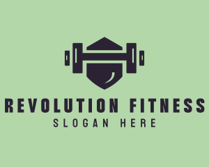 Fitness Barbell Gym logo design