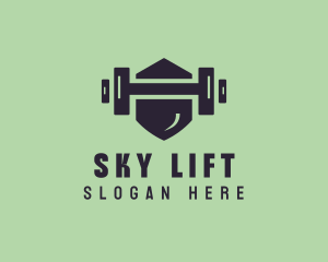 Fitness Barbell Gym logo design