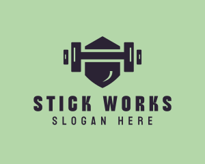 Fitness Barbell Gym logo design