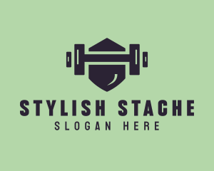 Fitness Barbell Gym logo design