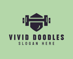 Fitness Barbell Gym logo design