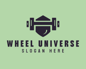 Fitness Barbell Gym logo design