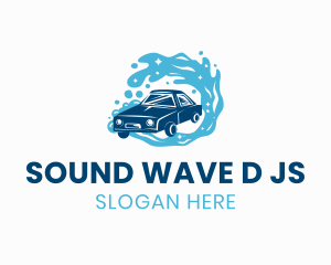 Bubble Waves Car Wash logo design