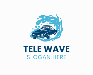 Bubble Waves Car Wash logo design