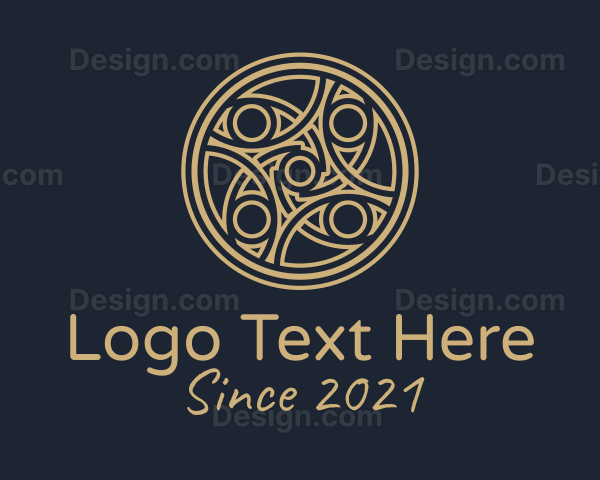Minimalist Gold Centerpiece Logo