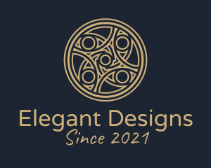 Minimalist Gold Centerpiece logo design