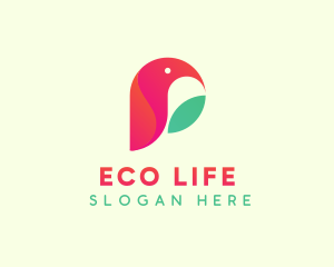 Pink Wildlife Bird logo design