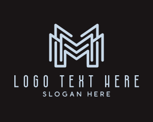 Business Tech Letter M  Logo