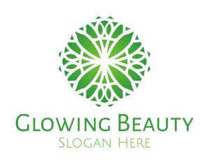 Green Gradient Flower Logo
