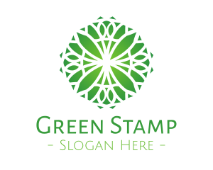 Green Gradient Flower logo design