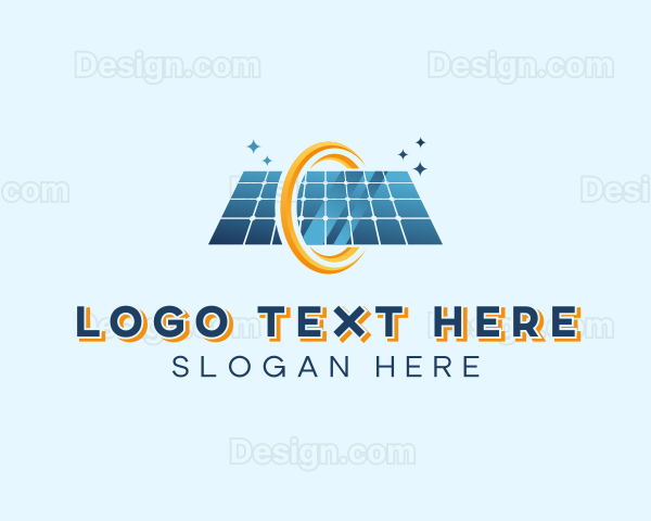 Solar Panel Renewable Energy Logo