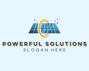 Solar Panel Renewable Energy logo design