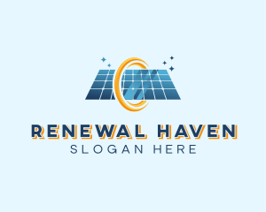 Solar Panel Renewable Energy logo design