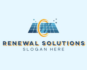 Solar Panel Renewable Energy logo design