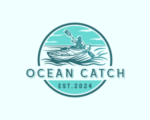 Ocean Kayaking Adventure logo design