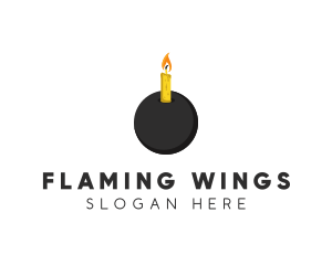 Wax Candle Bomb  logo design