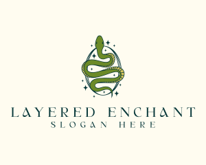 Mystical Snake Serpent logo design