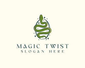 Mystical Snake Serpent logo design