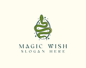 Mystical Snake Serpent logo design