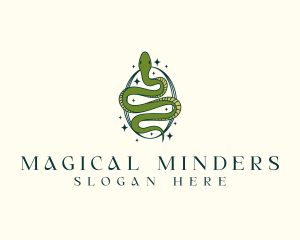 Mystical Snake Serpent logo design