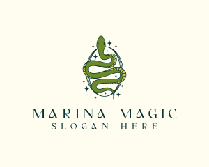 Mystical Snake Serpent logo design