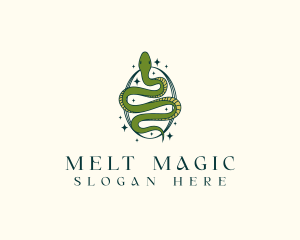 Mystical Snake Serpent logo design