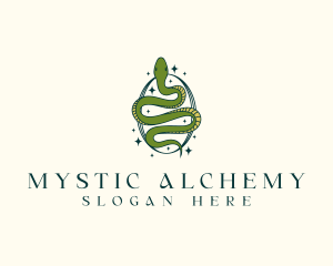 Mystical Snake Serpent logo design