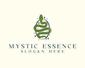 Mystical Snake Serpent logo design