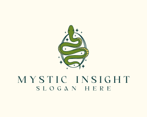 Mystical Snake Serpent logo design