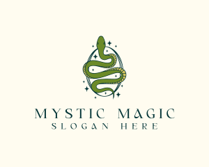 Mystical Snake Serpent logo design