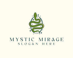 Mystical Snake Serpent logo design