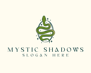 Mystical Snake Serpent logo design