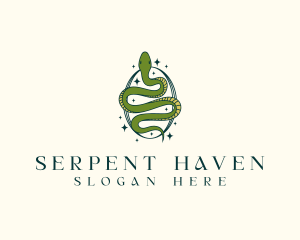 Mystical Snake Serpent logo design