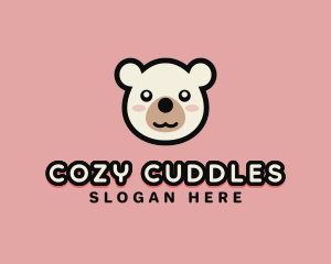 Cute Bear Face logo design