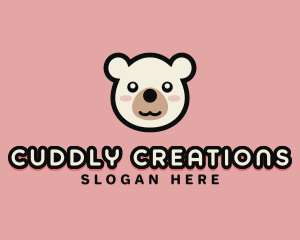 Cute Bear Face logo design