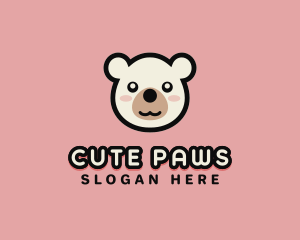 Cute Bear Face logo design