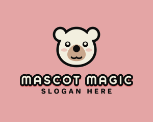 Cute Bear Face logo design