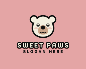 Cute Bear Face logo design