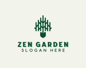 Shovel Gardening Lawn logo design