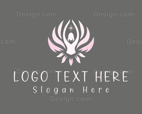 Lotus Flower Woman Logo