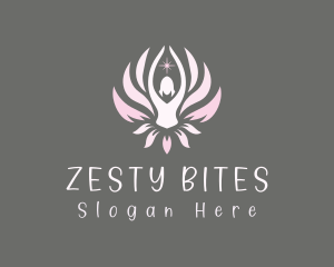 Lotus Flower Woman Logo